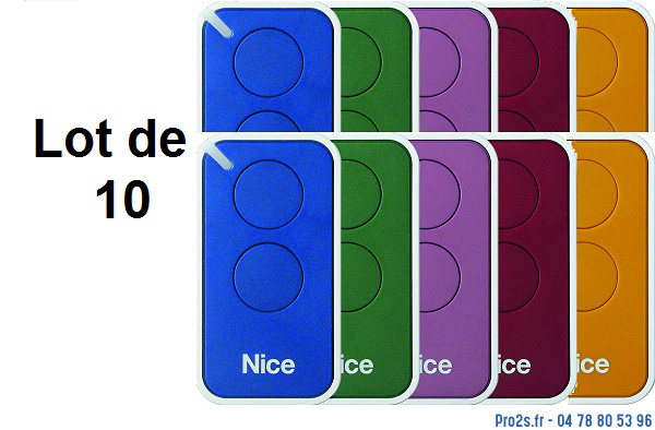 telecommande 10x-nice inti 2 multicolors interieur