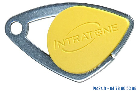 telecommande intratone badge jaune-08-0105 face