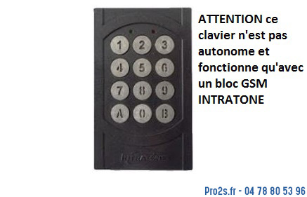 telecommande intratone clavier supp 01-0407 face